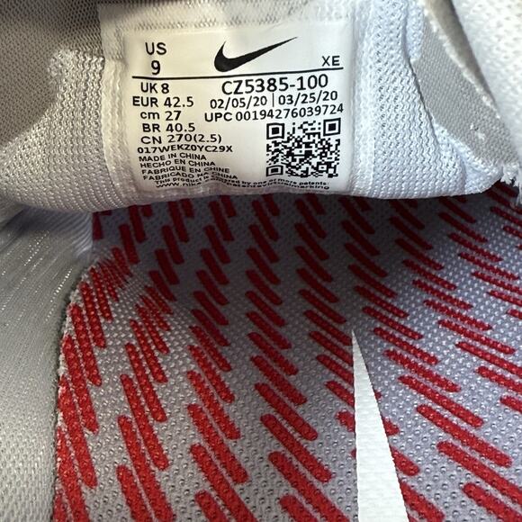 Nike Zoom Pegasus 37 Ohio State Running Shoe Sneakers 9 CZ5385-100 White Red NEW main image 9